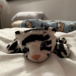 Black and white tiger little stuffed animal